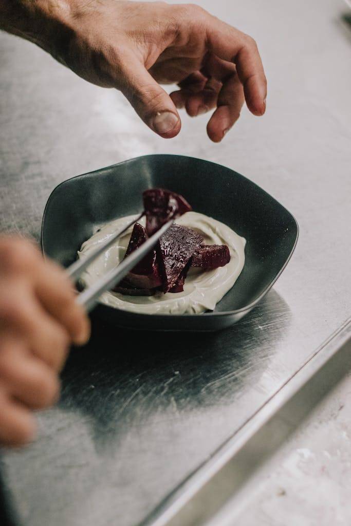 Bowl with Snack during Preparation