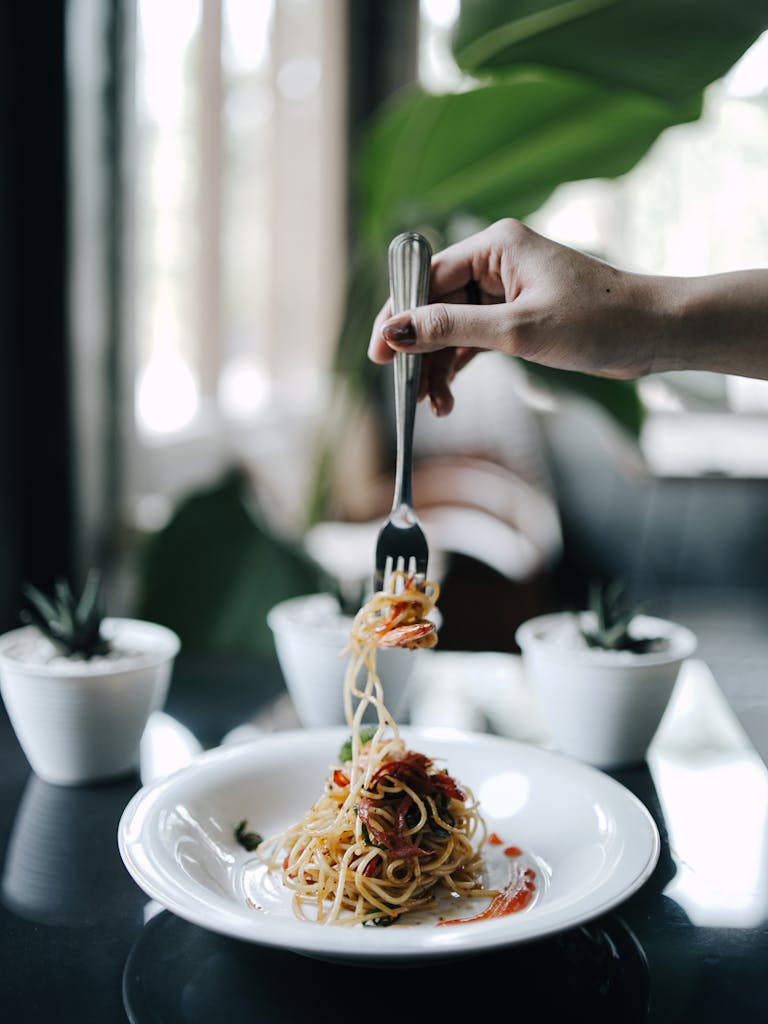 Privacy Policy 9 Pasta with Shrimps Dish
