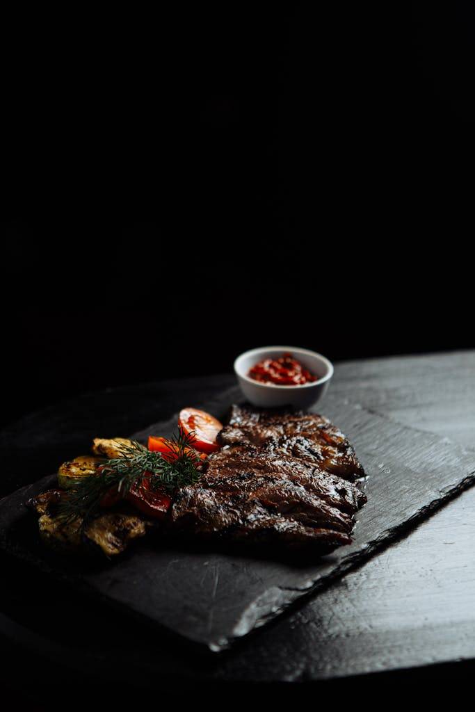 Roasted Meat on Table